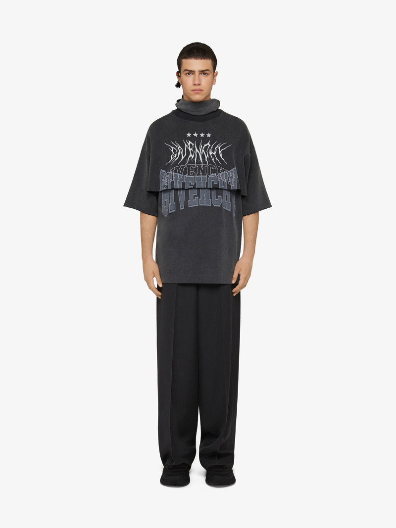Givenchy T-SHIRT IN EMBROIDERED JERSEY WITH OVERLAPPED EFFECT outlook