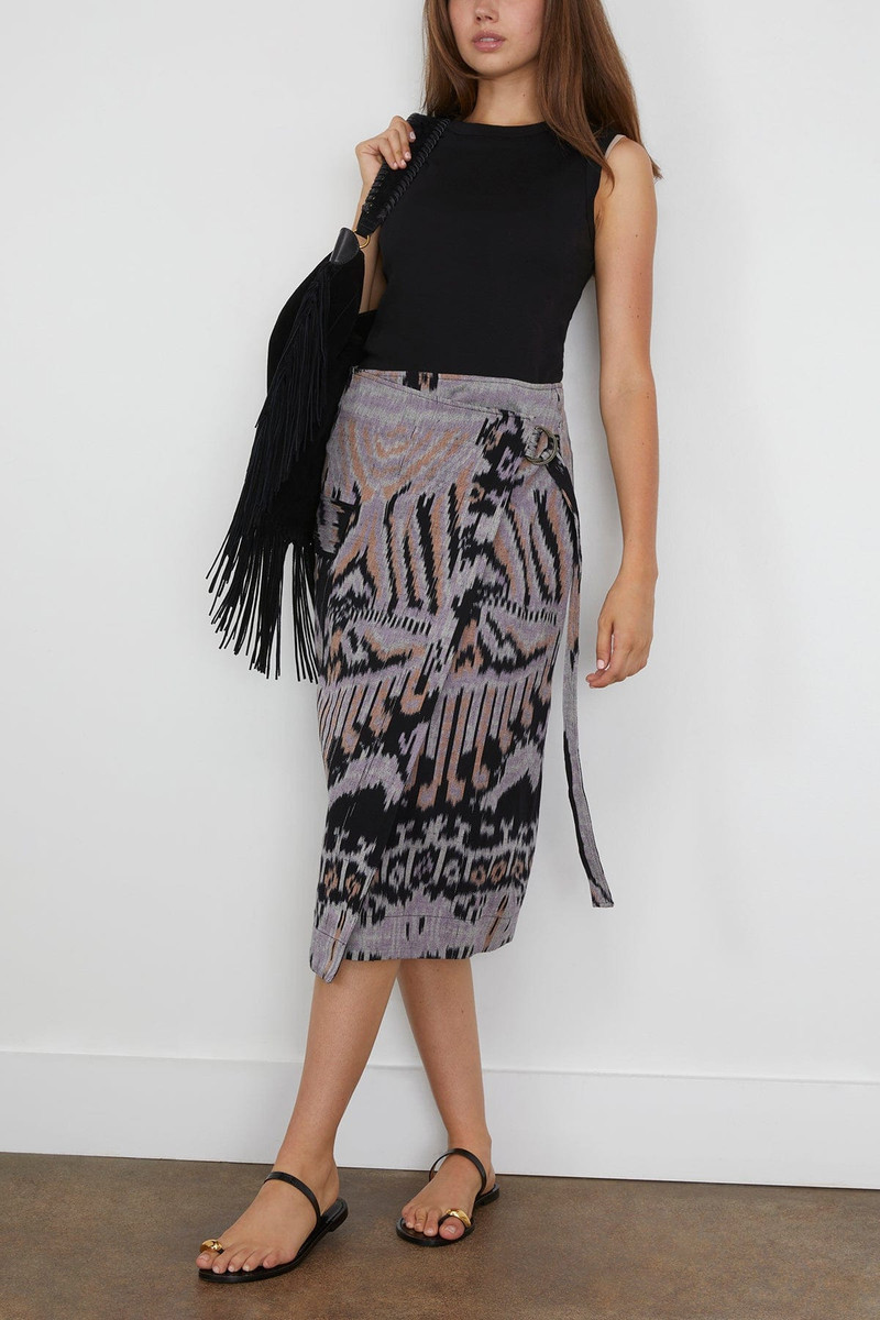 ULLA JOHNSON Mila Pencil Skirt in Tigereye outlook