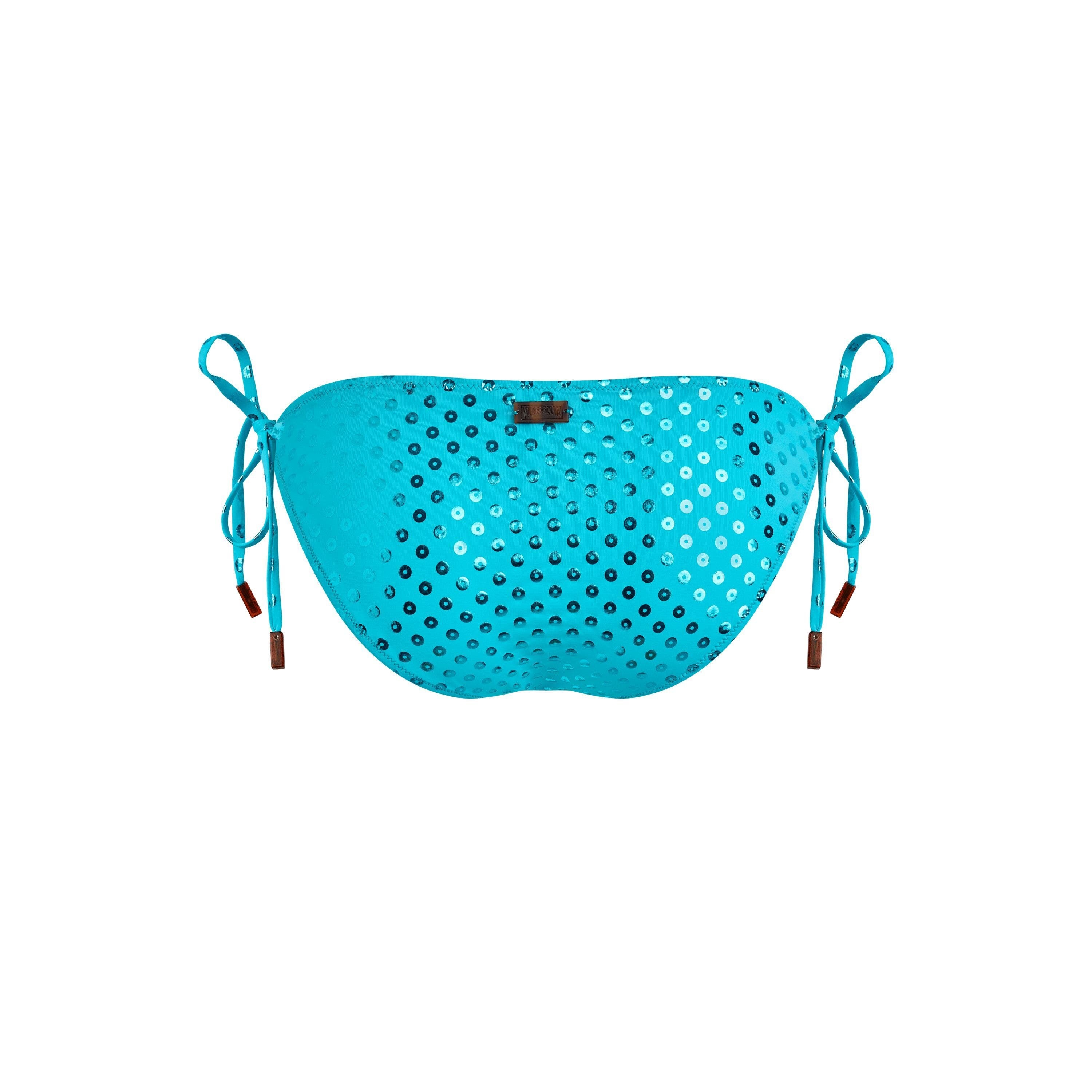 Vilebrequin Side Tie Bikini Bottom Relief Sparkling in Disco Green at Nordstrom - 2