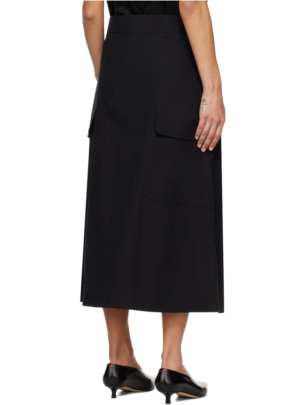 Black Tyrell Midi Skirt - 3