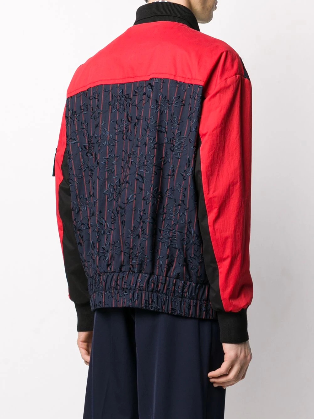 contrast sleeve jacket - 4