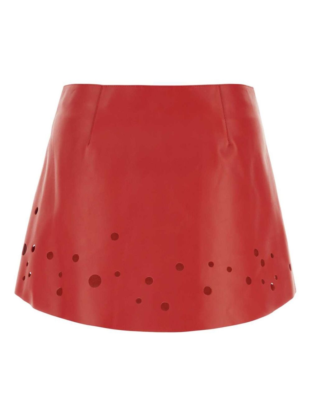perforated leather miniskirt - 2