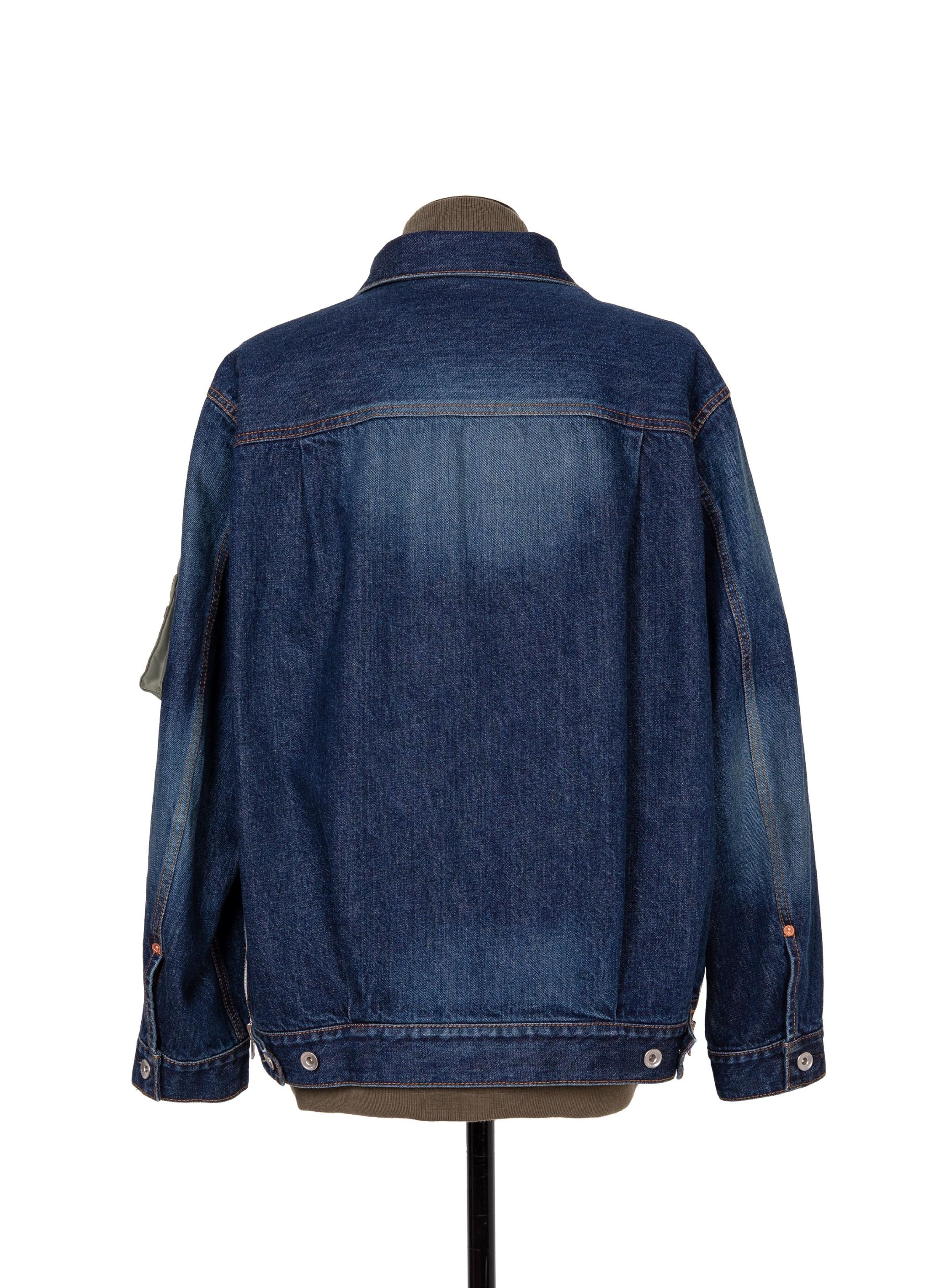 Denim x Nylon Twill Jacket - 4