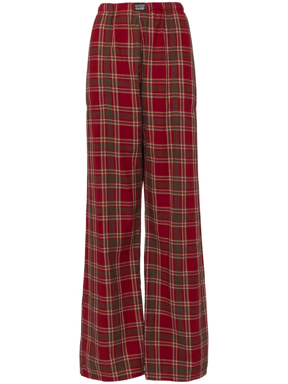 plaid pajama pants - 1