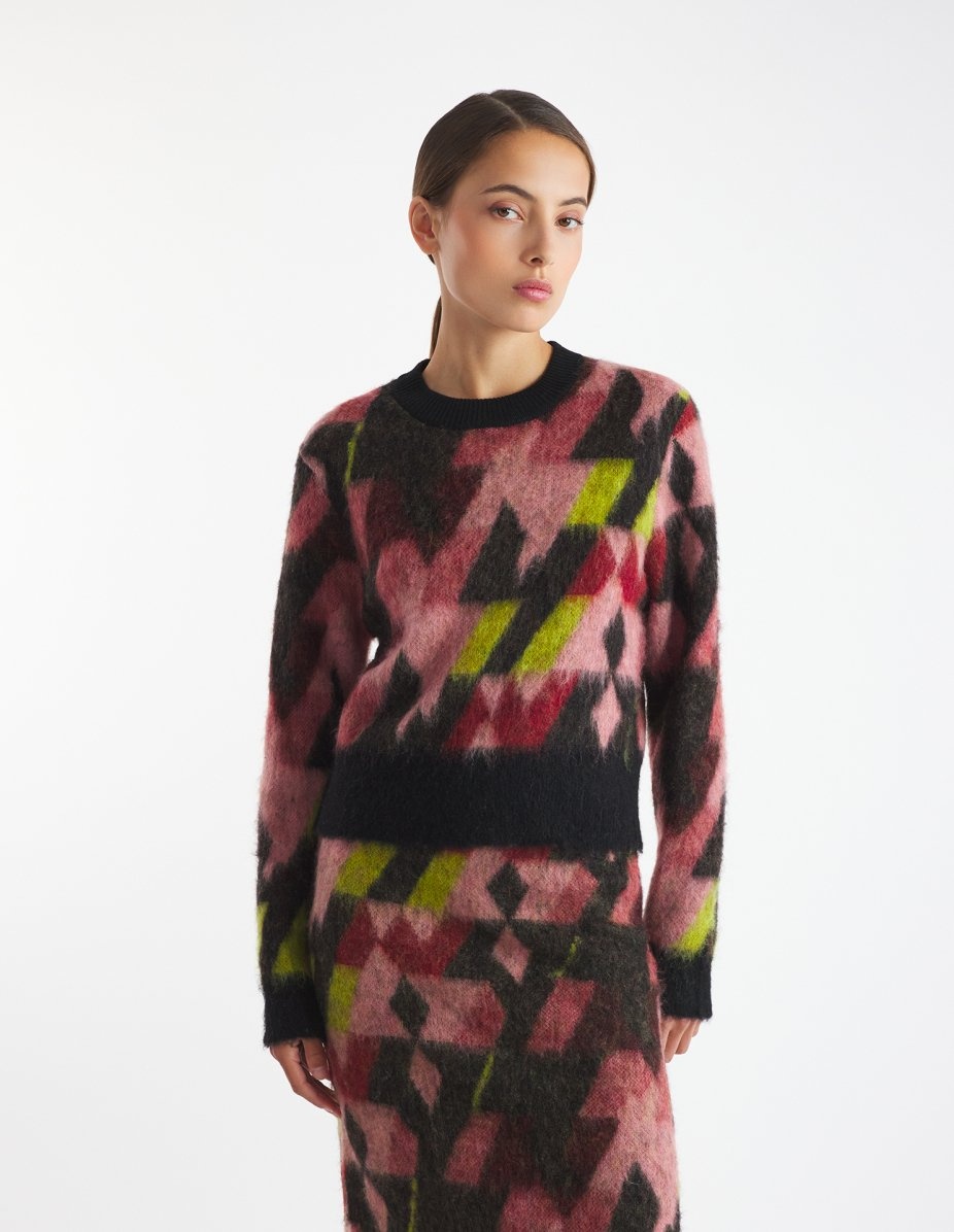 GRAPHIC MOHAIR JACQUARD JUMPER - 3