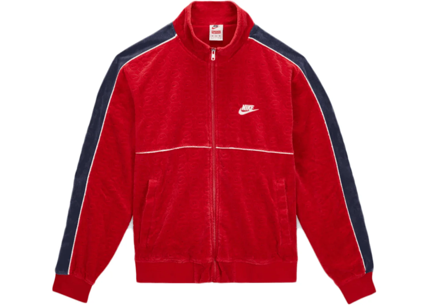 Supreme Nike Velour Track Jacket Red - 1