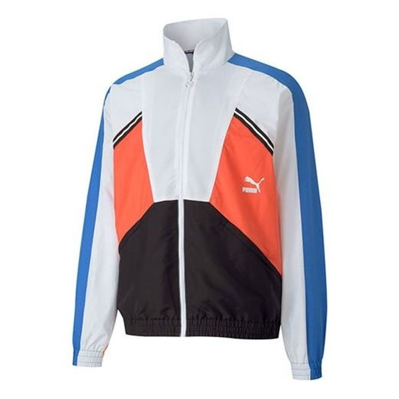 PUMA Logo Printing Contrasting Colors Jacket Blue 597368-41 - 1