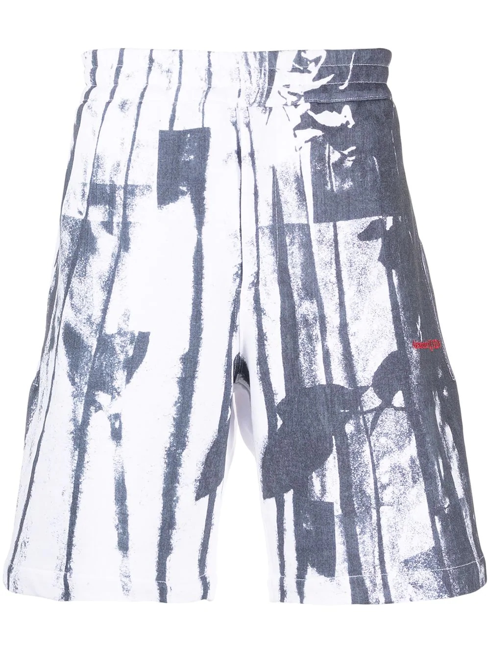 trompe l'oeil print track shorts - 1