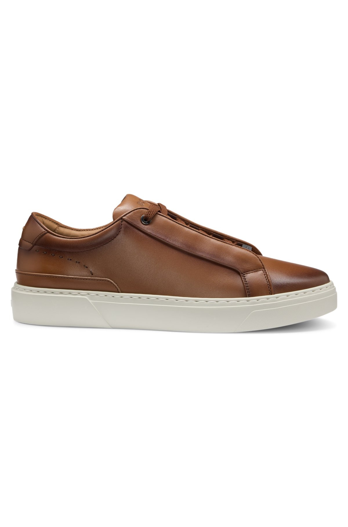 GARY LEATHER TRAINERS WITH HIDDEN LACES - 1