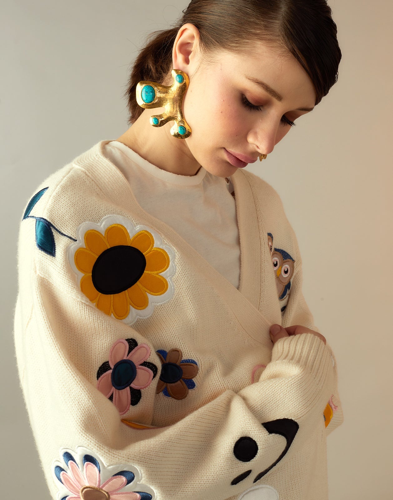 Playful Patchwork Cardigan - 6