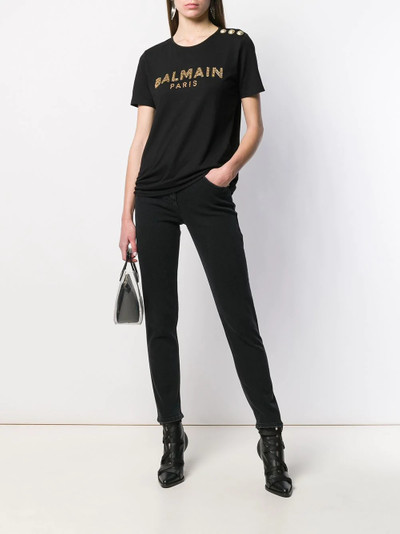 Balmain embellished logo T-shirt outlook