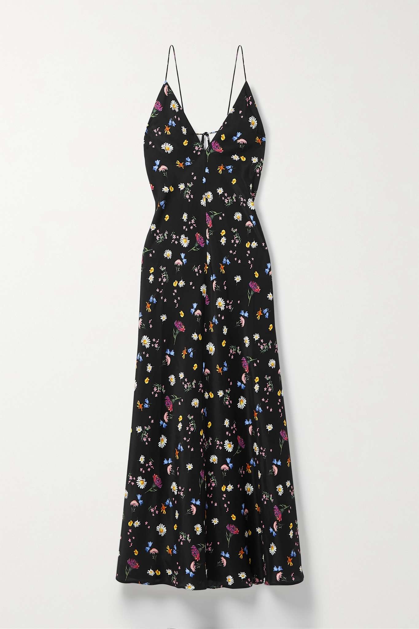 Floral-print silk maxi dress - 1