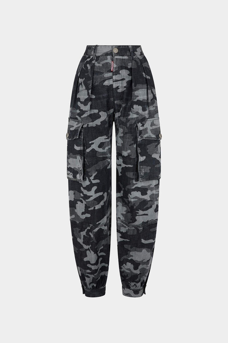 GREY CAMO WASH CARGO PANTS 6
