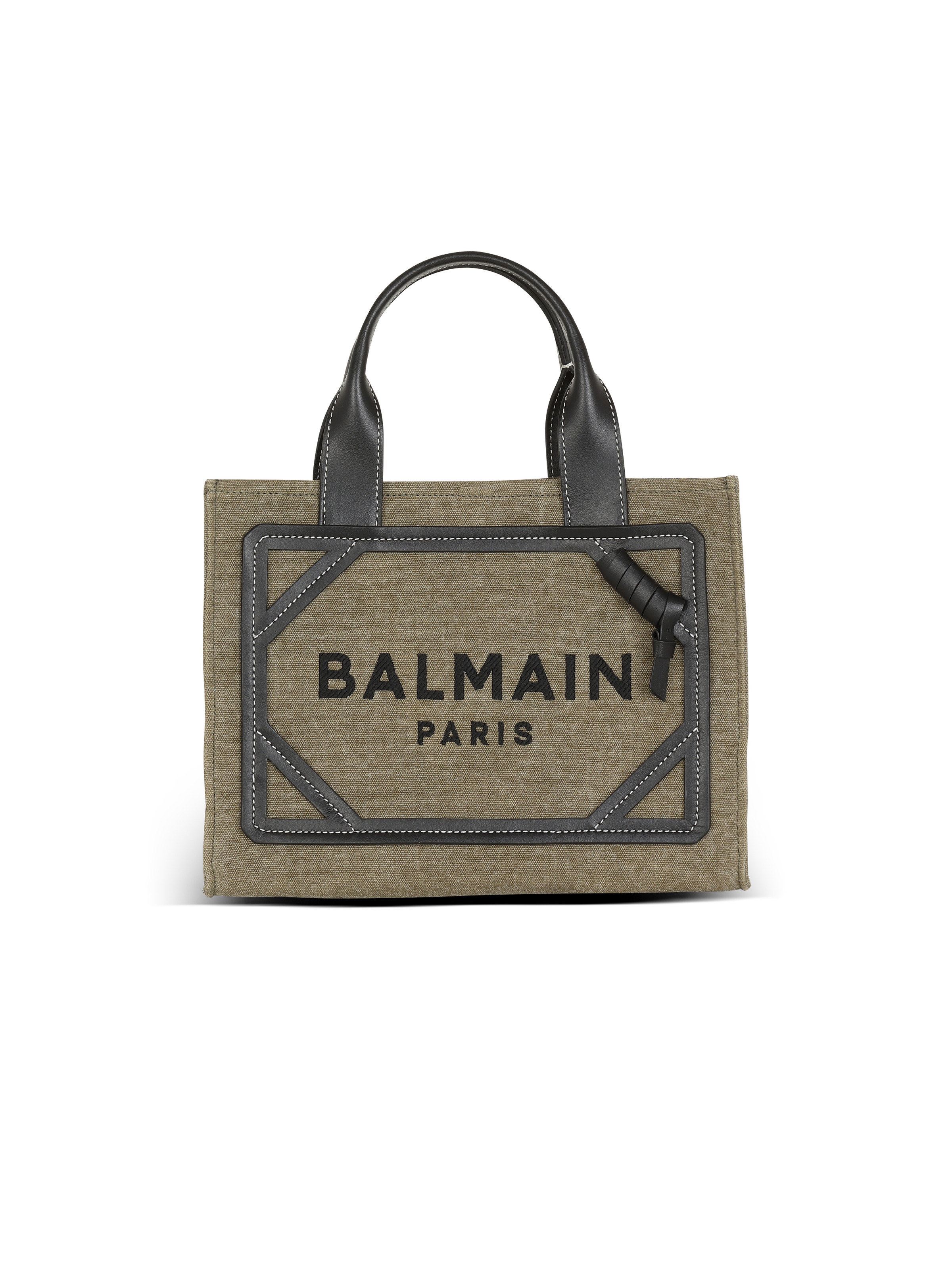 B-Army small tote bag in canvas and leather - 1