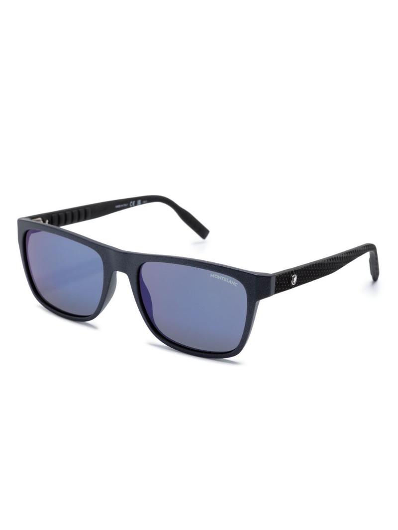Montblanc square-frame mirrored sunglasses outlook