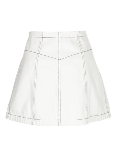 We11done contrast-stitching cotton A-line skirt outlook