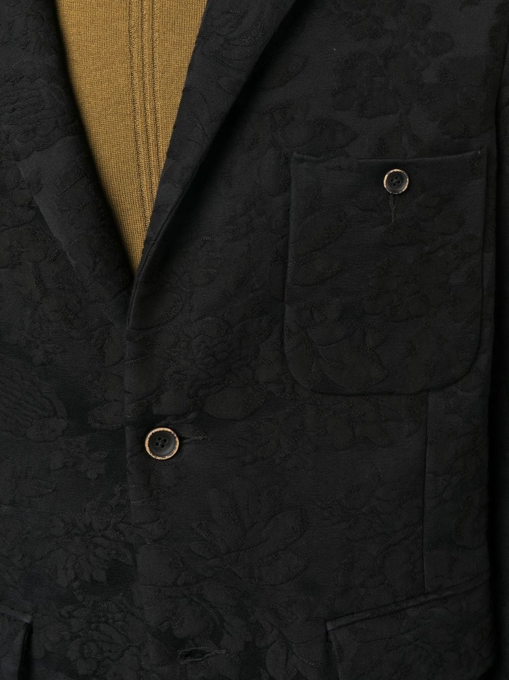 patterned jacquard single-breasted blazer - 5