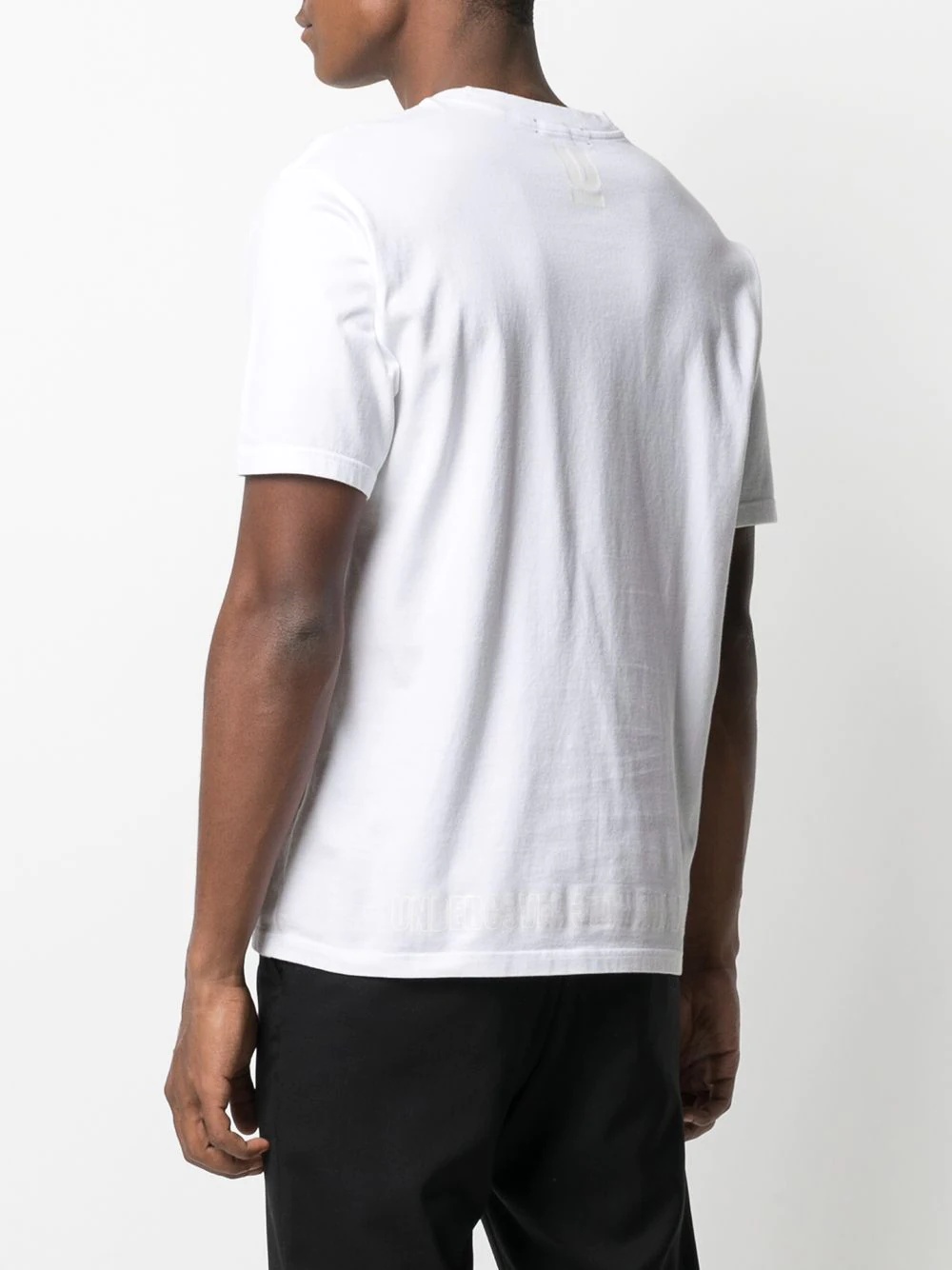 tape print T-shirt - 4