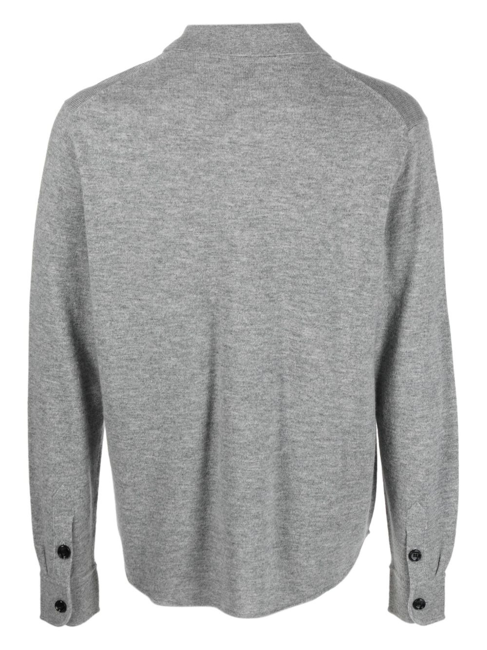 straight-point collar cardigan - 2