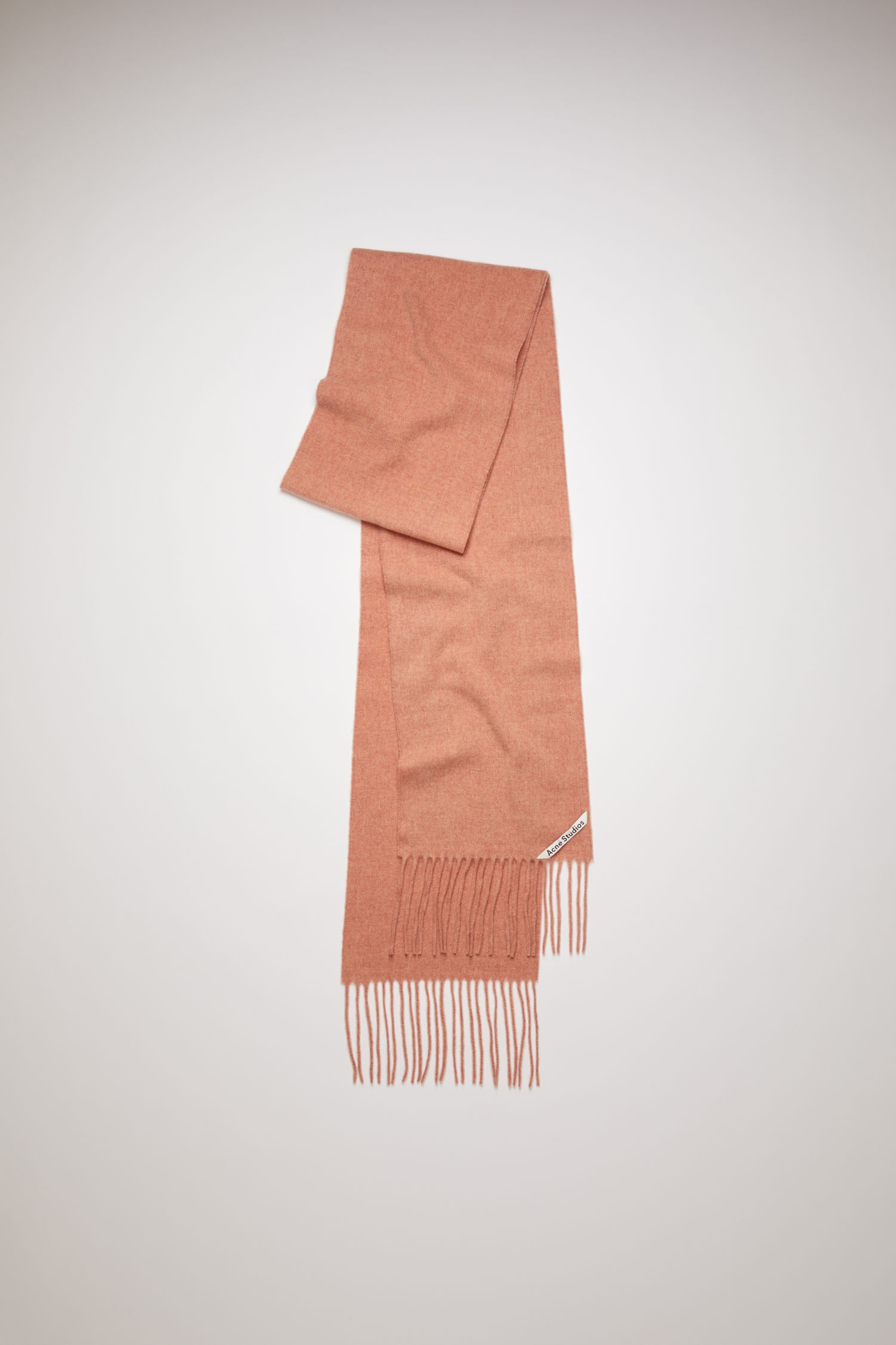 Acne Studios - Fringe wool scarf - oversized - Chocolate brown melange