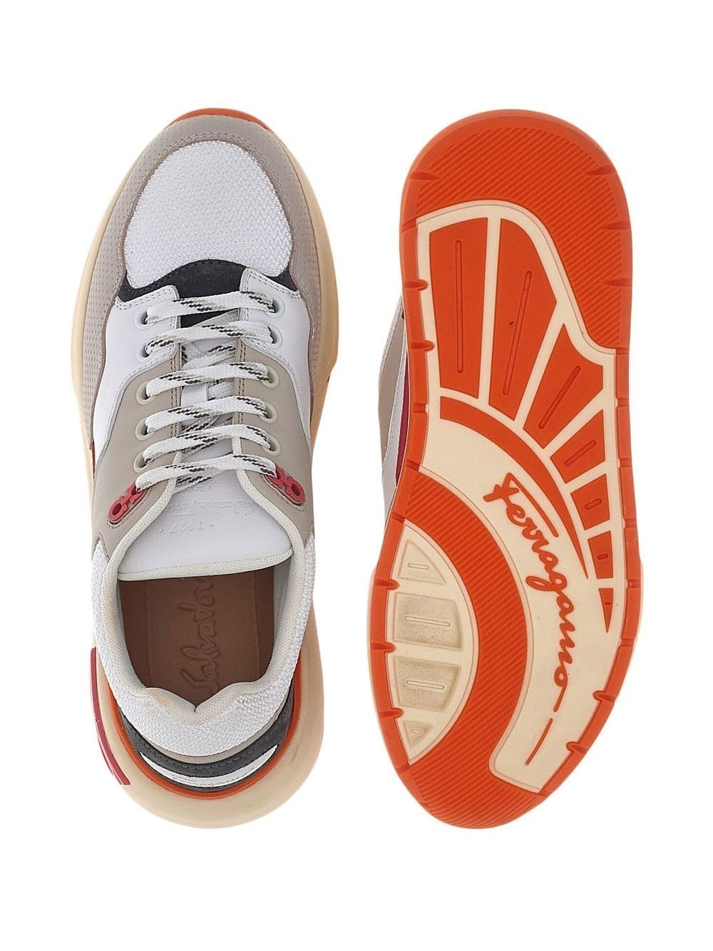 Gancini-plaque low-top sneakers - 5