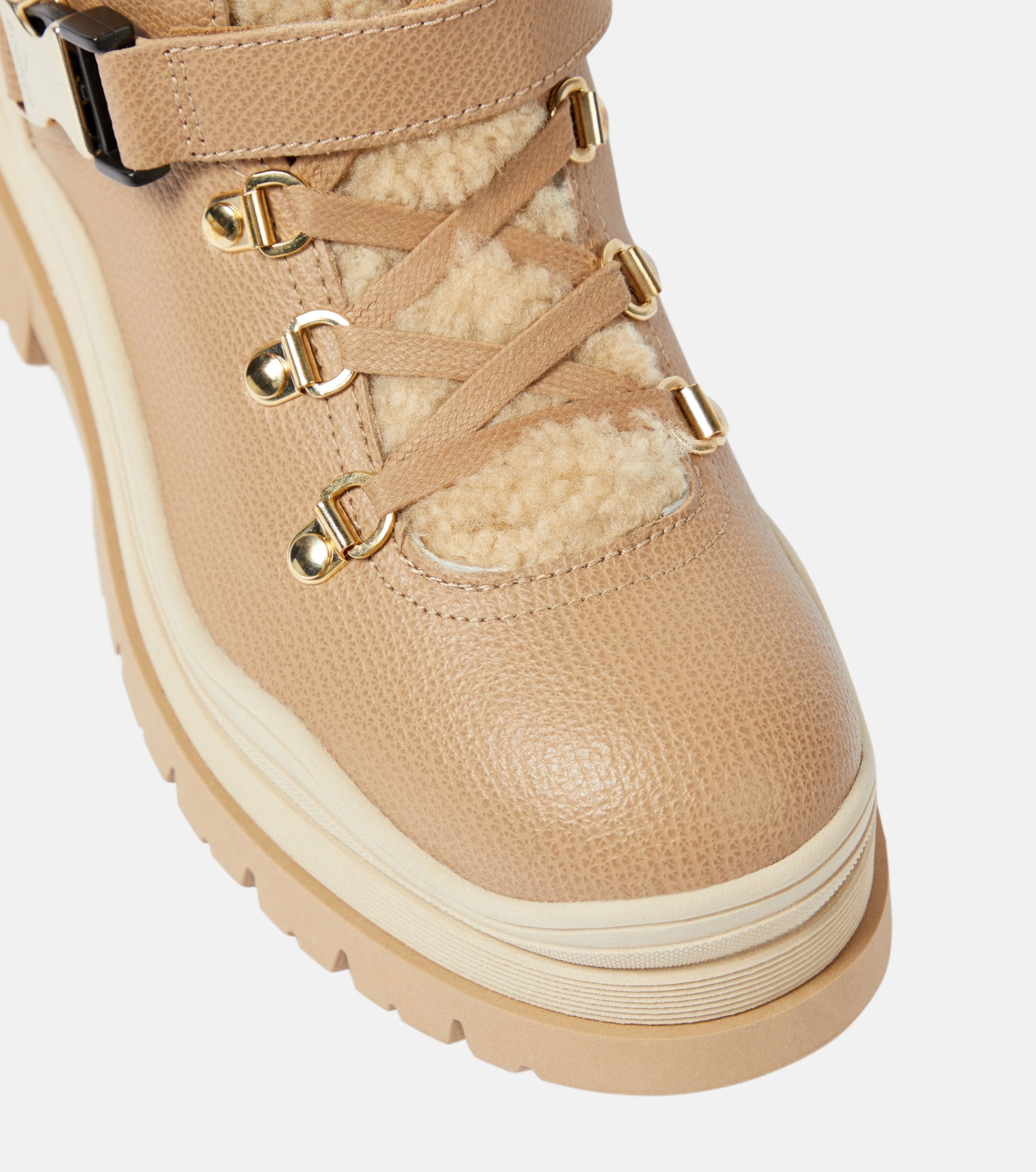 Arosa shearling-trimmed leather boots - 6