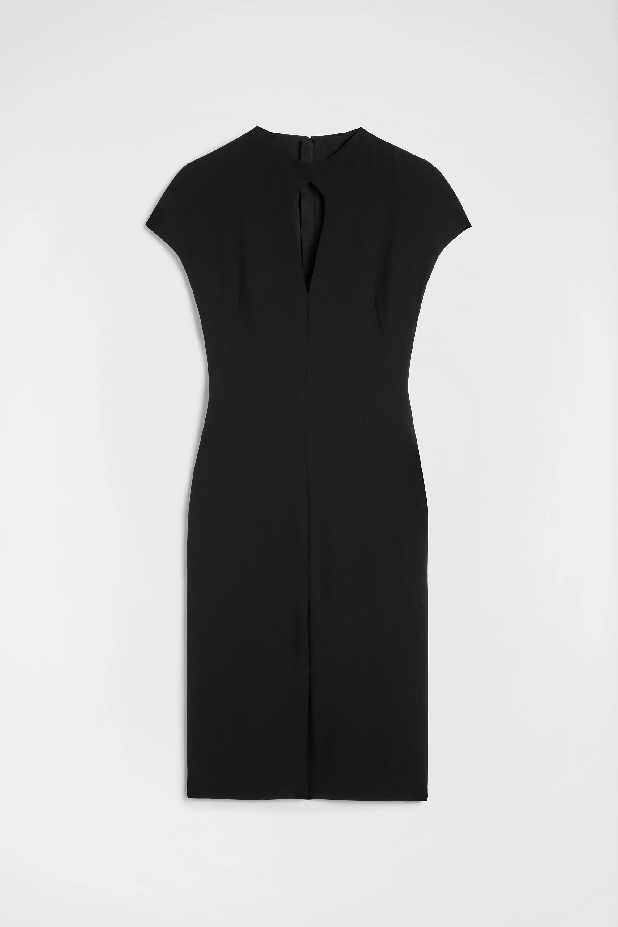 Wool Sablé Crew-Neck Dress - 1