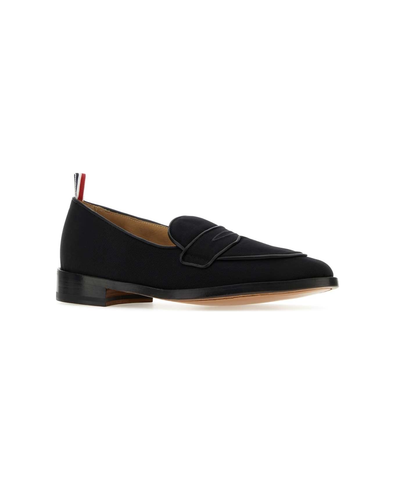 Midnight Blue Fabric Loafers - 2