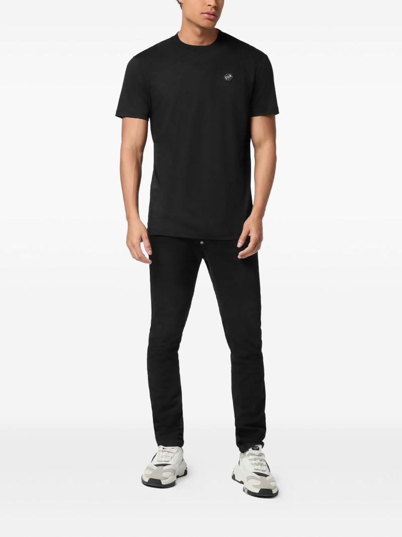 PHILIPP PLEIN logo-plaque cotton T-shirt outlook