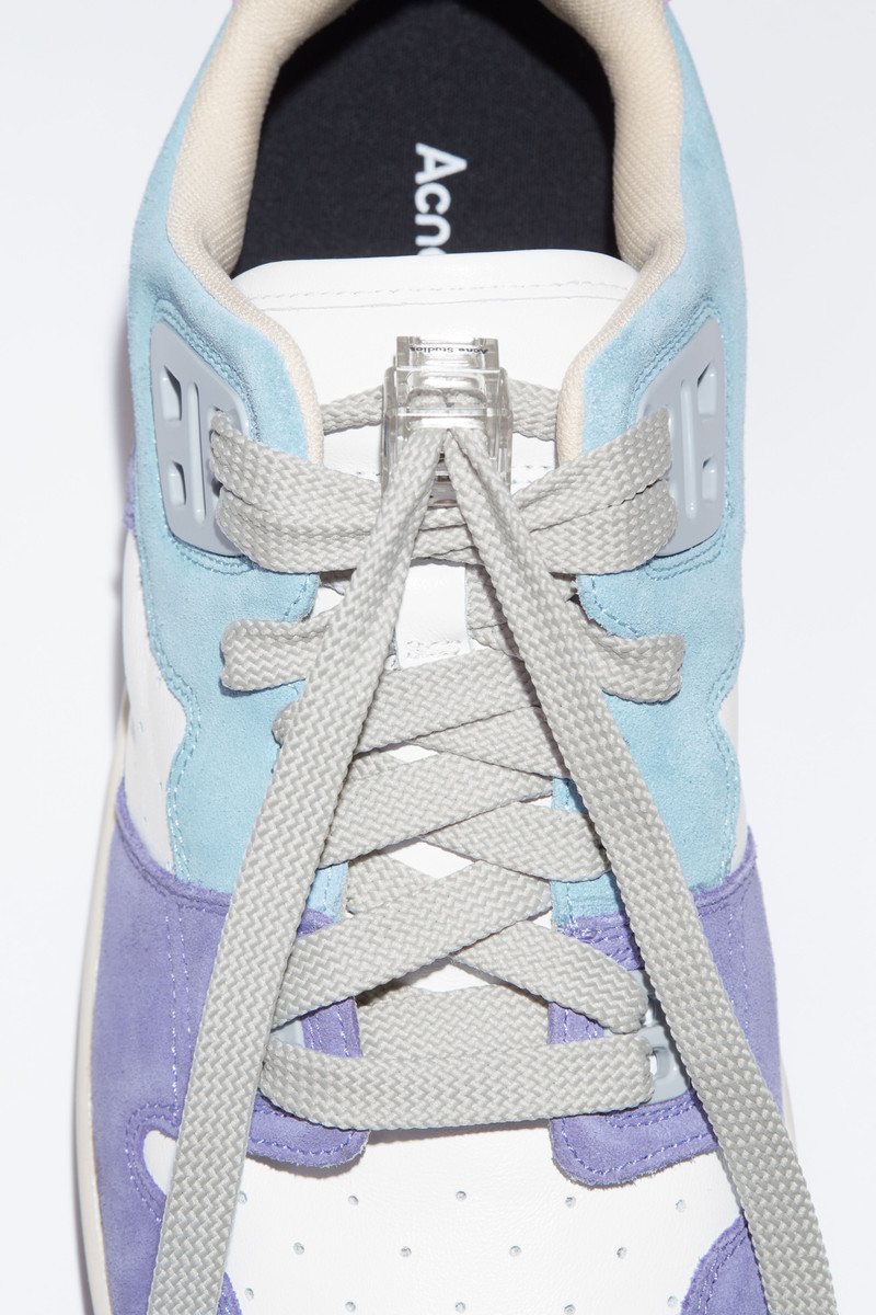 Low top suede sneakers - Blue/white 6