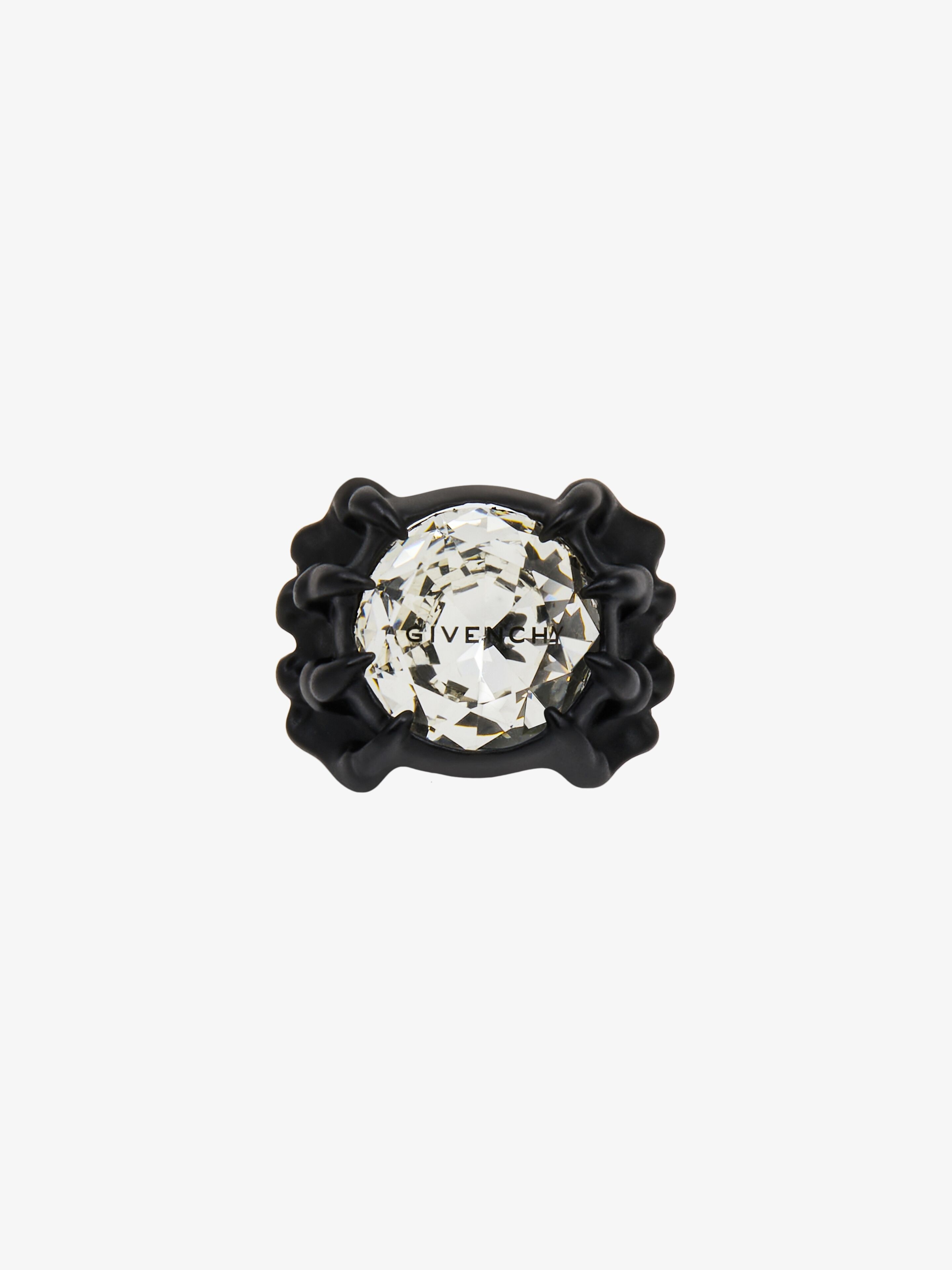 G SKULL RING IN ENAMEL WITH CRYSTAL - 1