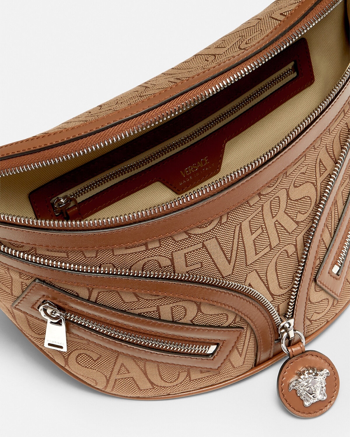 Versace Allover Repeat Hobo Belt Bag - 4