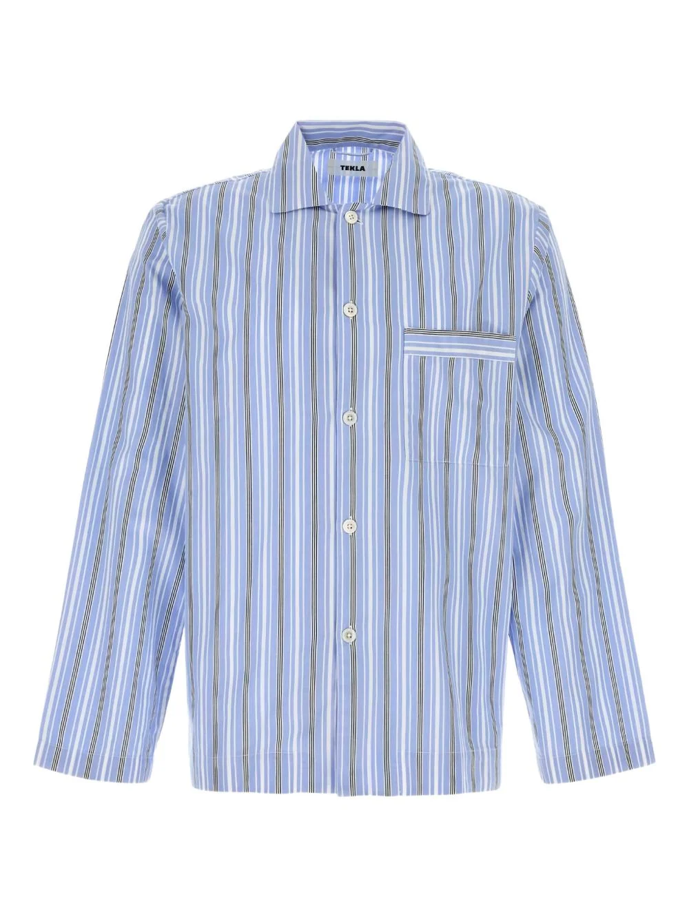 embroidered striped poplin shirt - 1