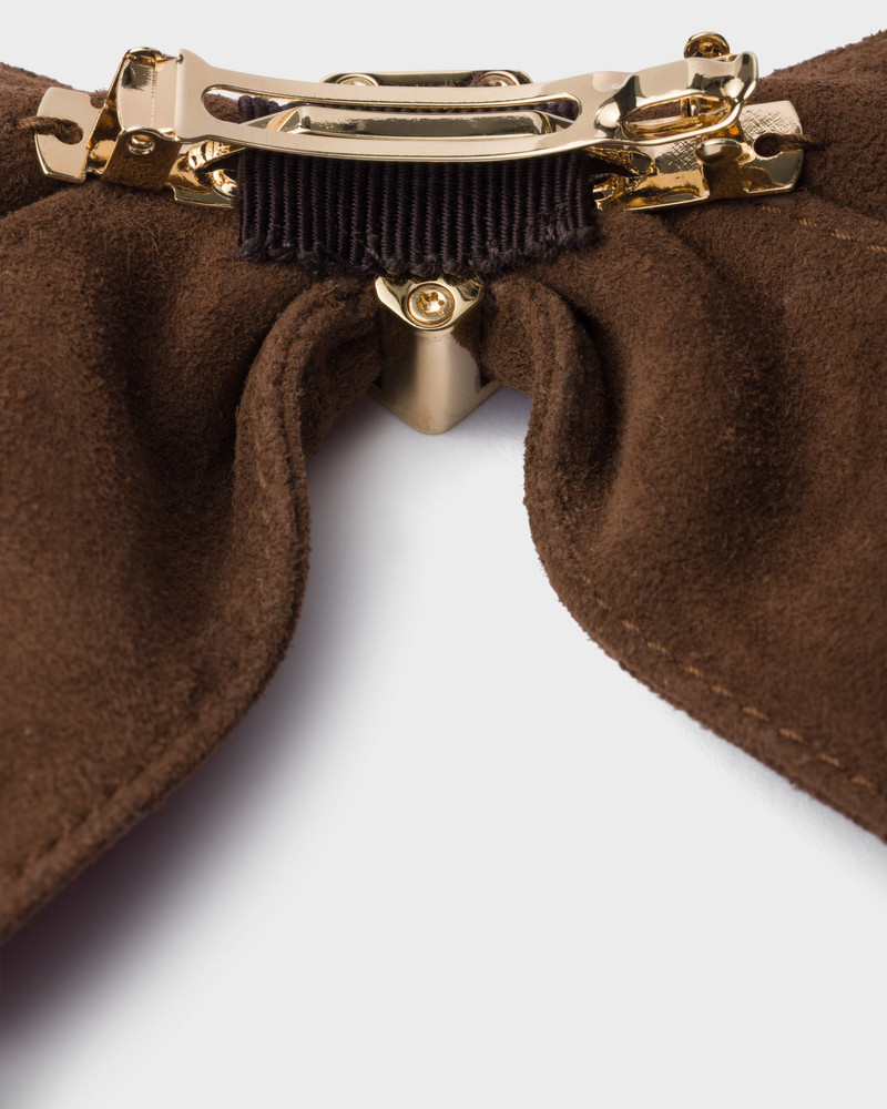 Suede hair clip 3