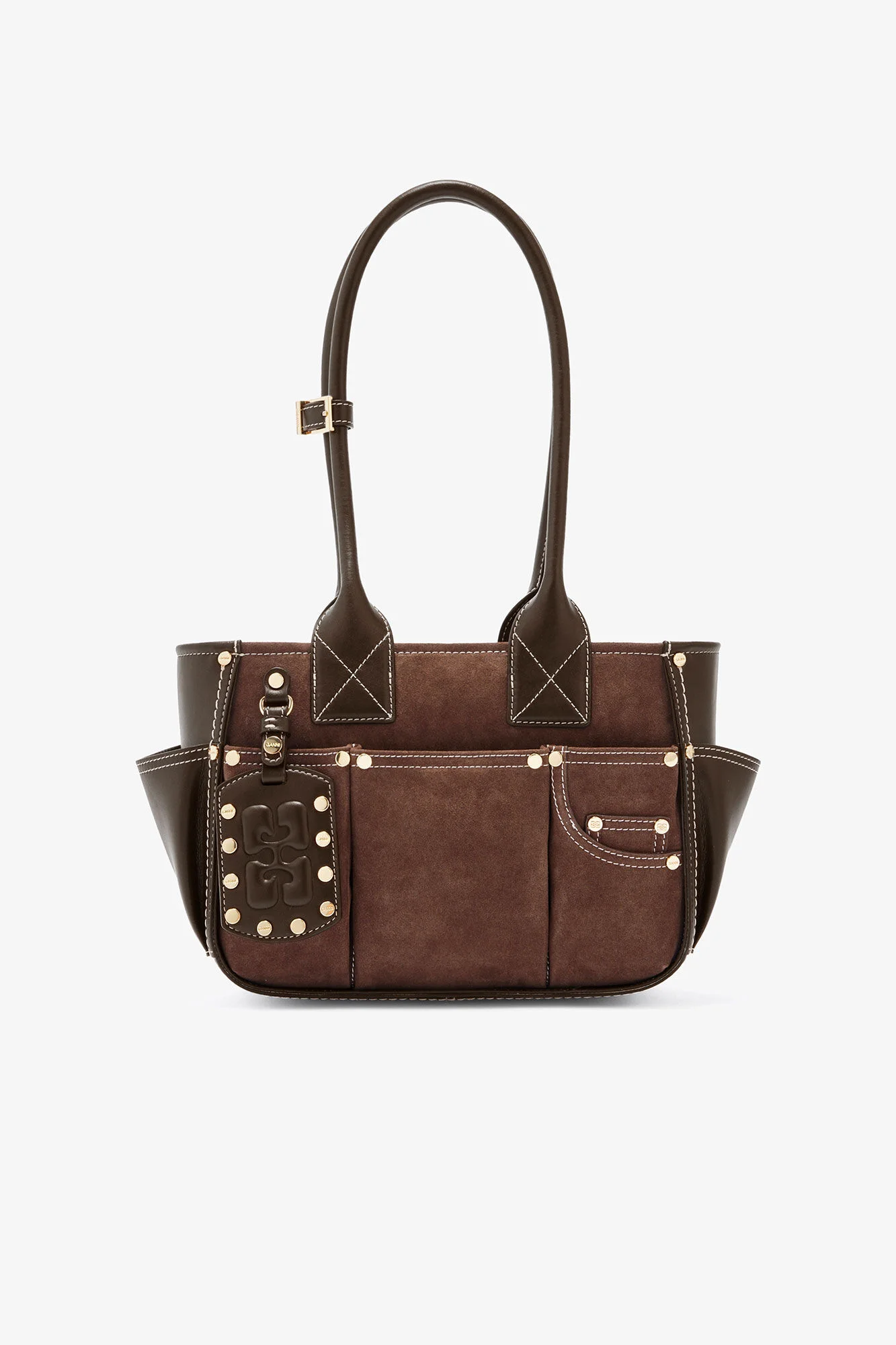POSY BAG SMALL IN BROWN SUEDE - 1