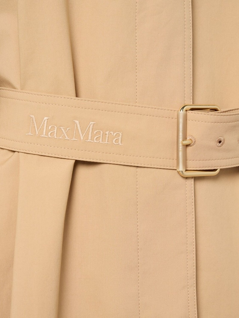 Memo cotton gabardine long trench coat - 4