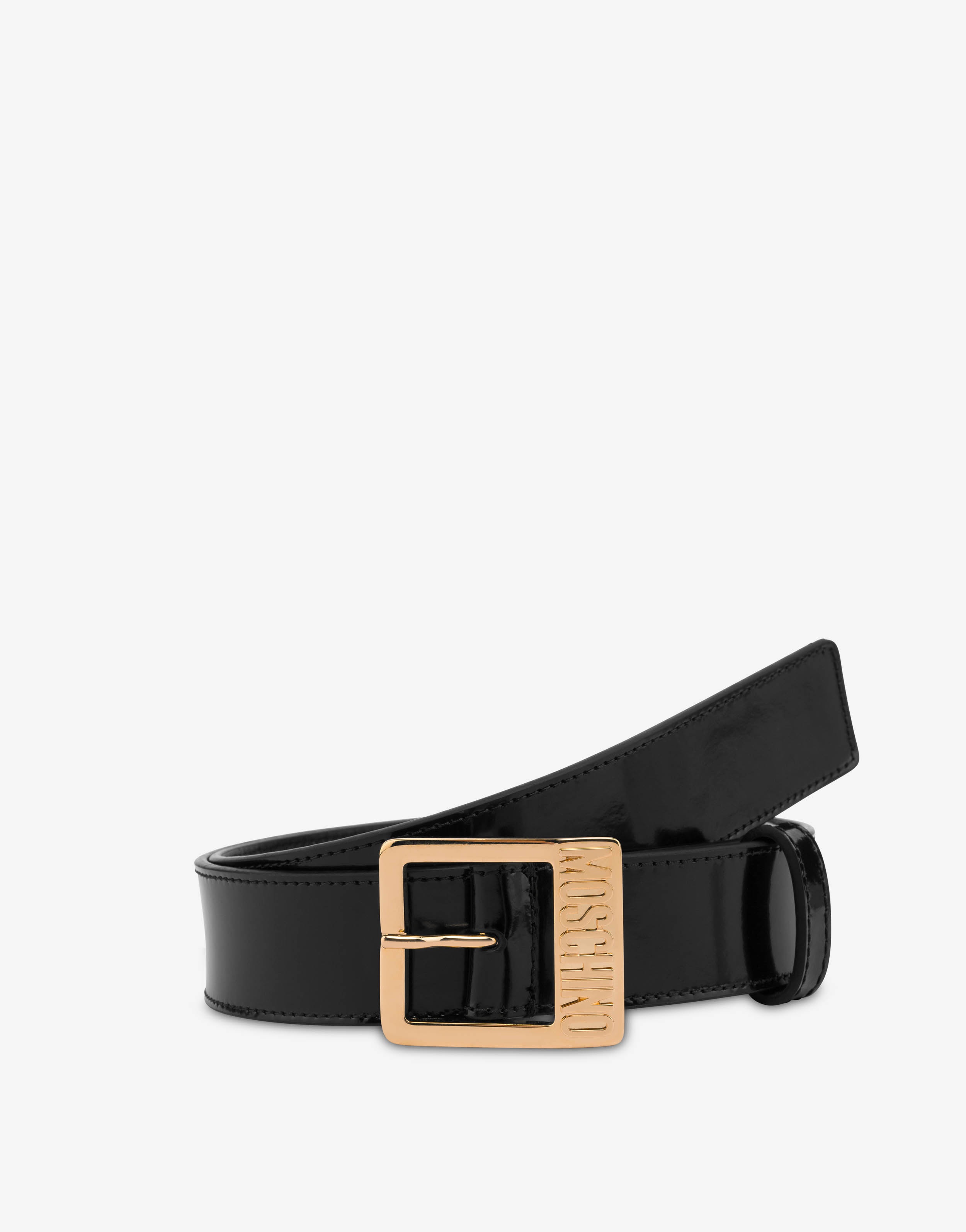 METAL BUCKLE BRUSHED CALFSKIN BELT - 3
