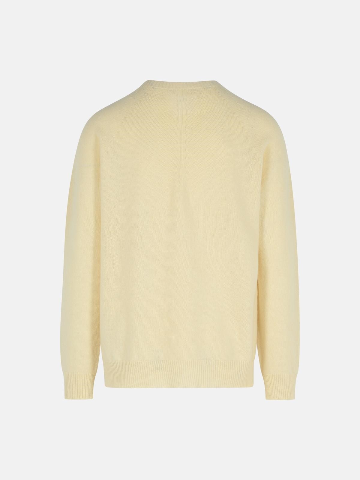 IVORY VIRGIN WOOL BLEND SWEATER - 3