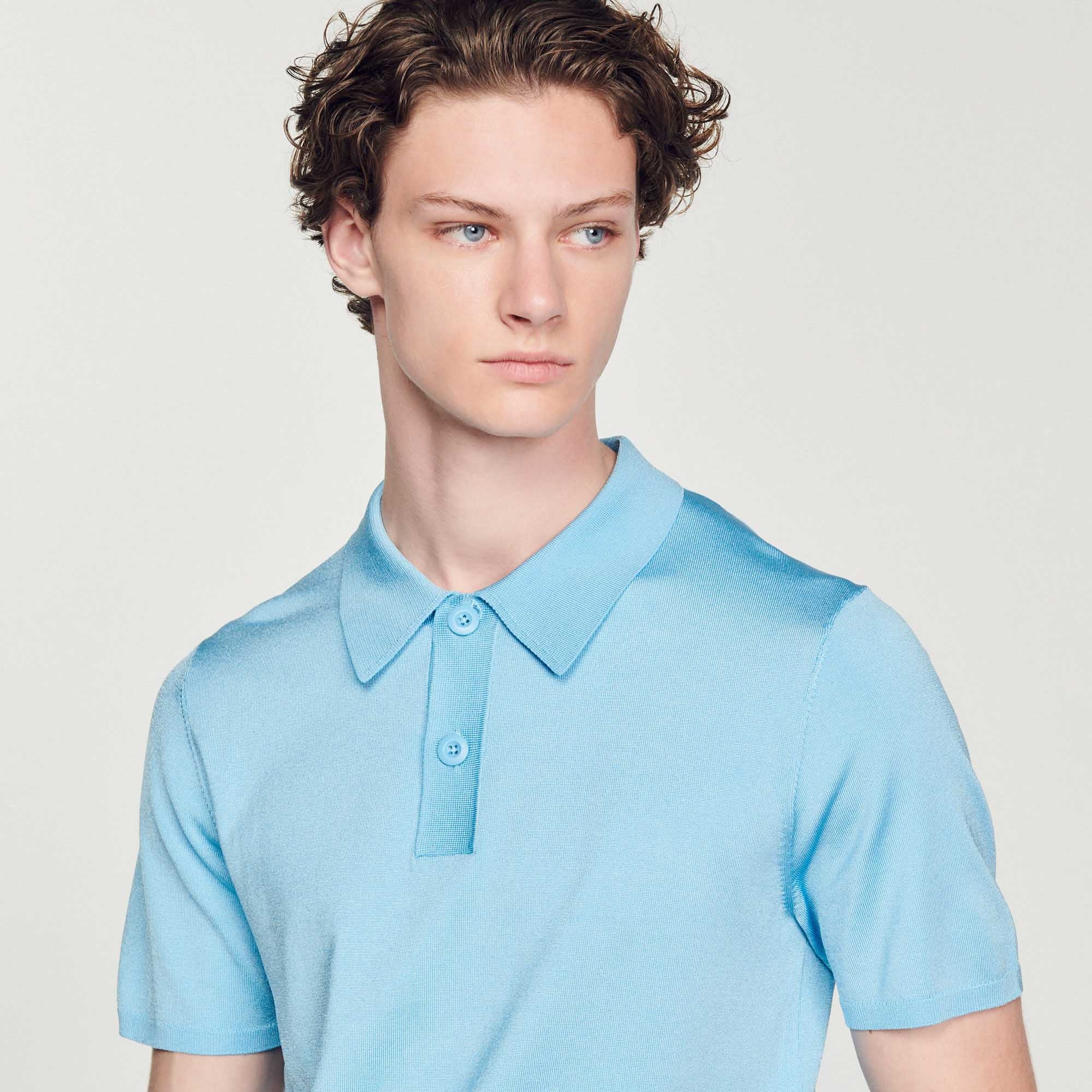 Short-sleeve knitted polo shirt - 2