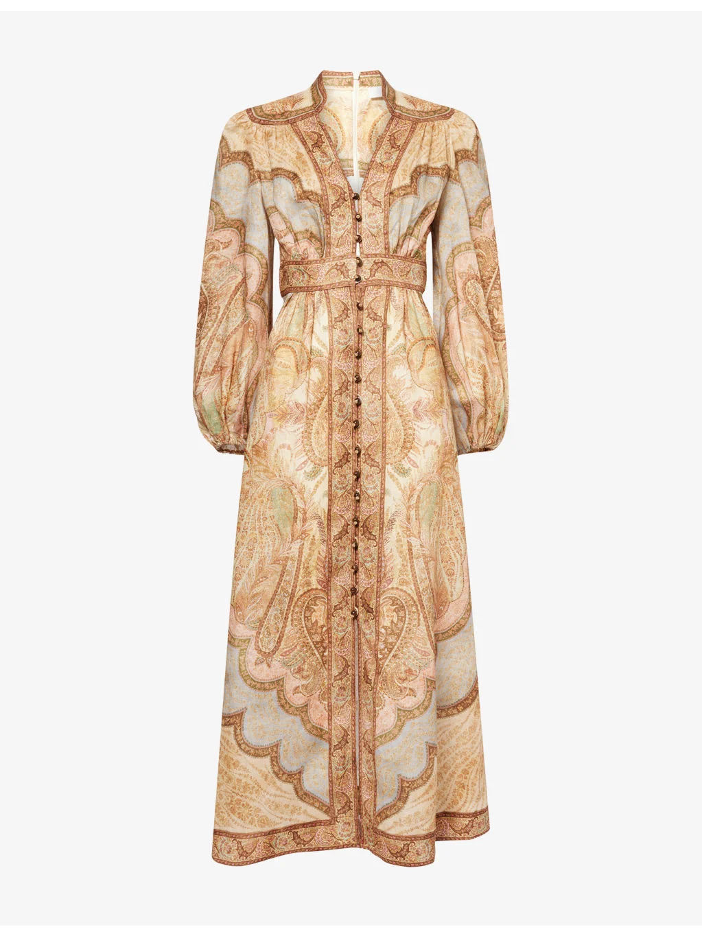 Wanderlust Plunge Linen Midi Dress - 1