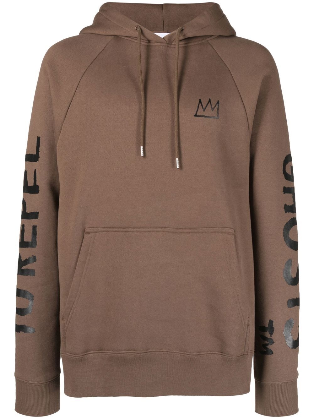 motif print hoodie - 1