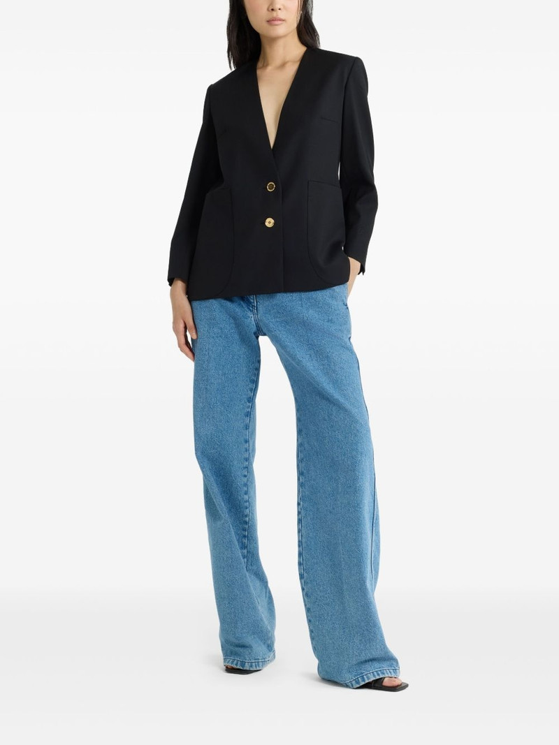 PATOU collarless twill jacket outlook