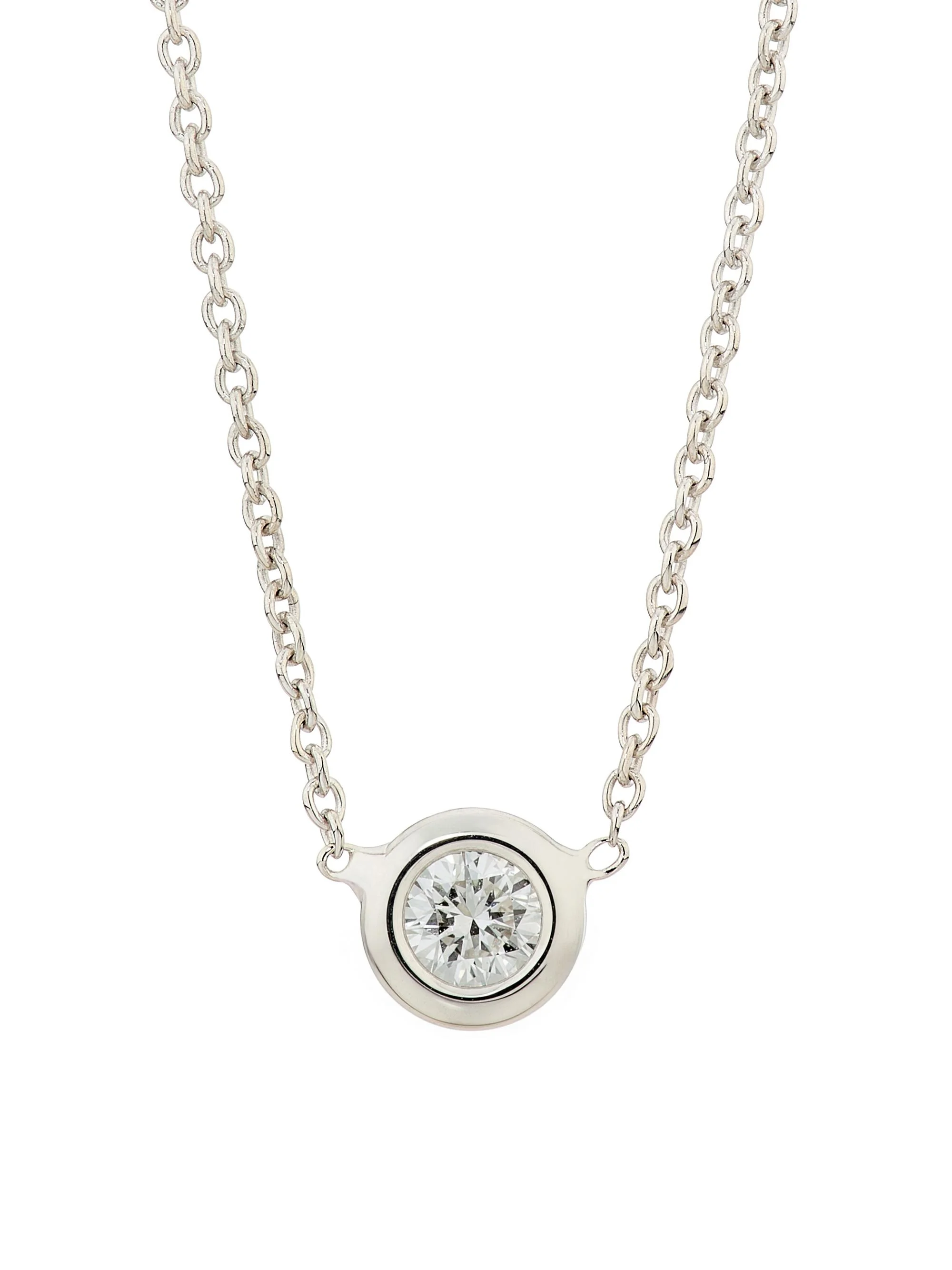 Women's Tiny Treasures 18K Gold & 0.10 TCW Diamond Pendant Necklace - White Gold - 1