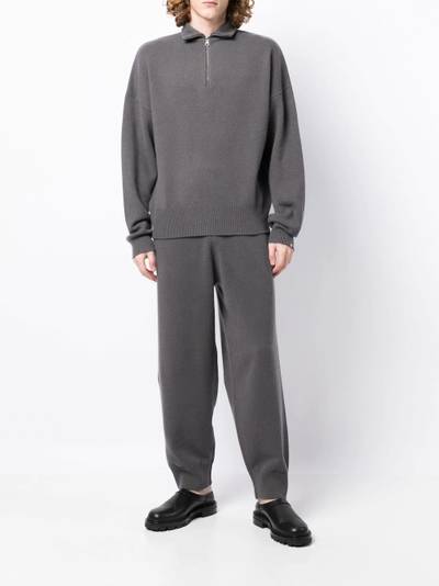 extreme cashmere knit track trousers outlook