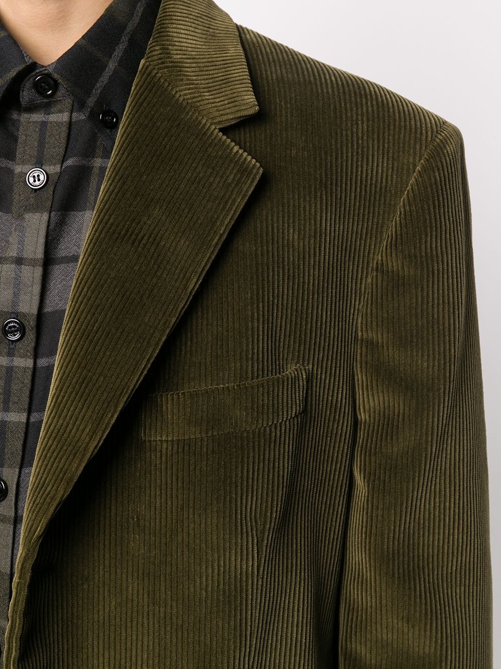 corduroy single-breasted blazer - 5