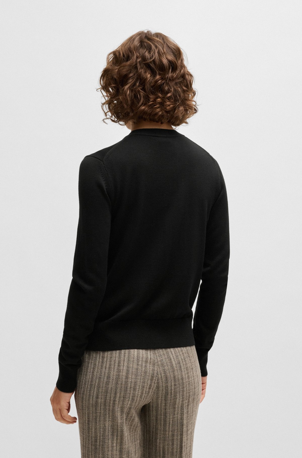 MERINO-WOOL CARDIGAN WITH BUTTON FRONT - 4