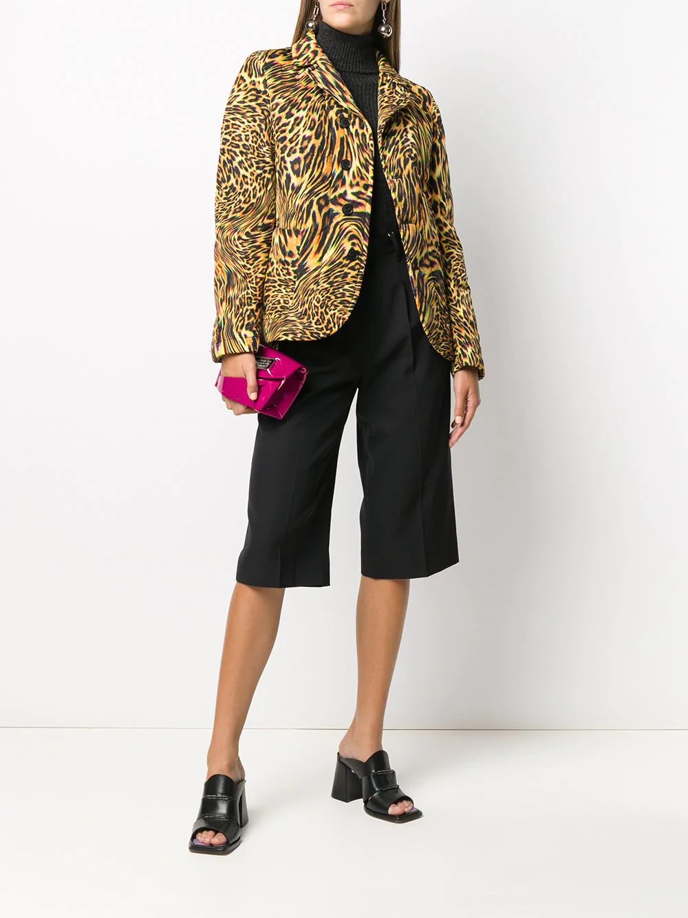 leopard-print blazer - 2