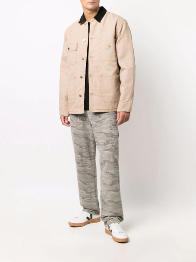 Carhartt logo-patch cotton jacket outlook