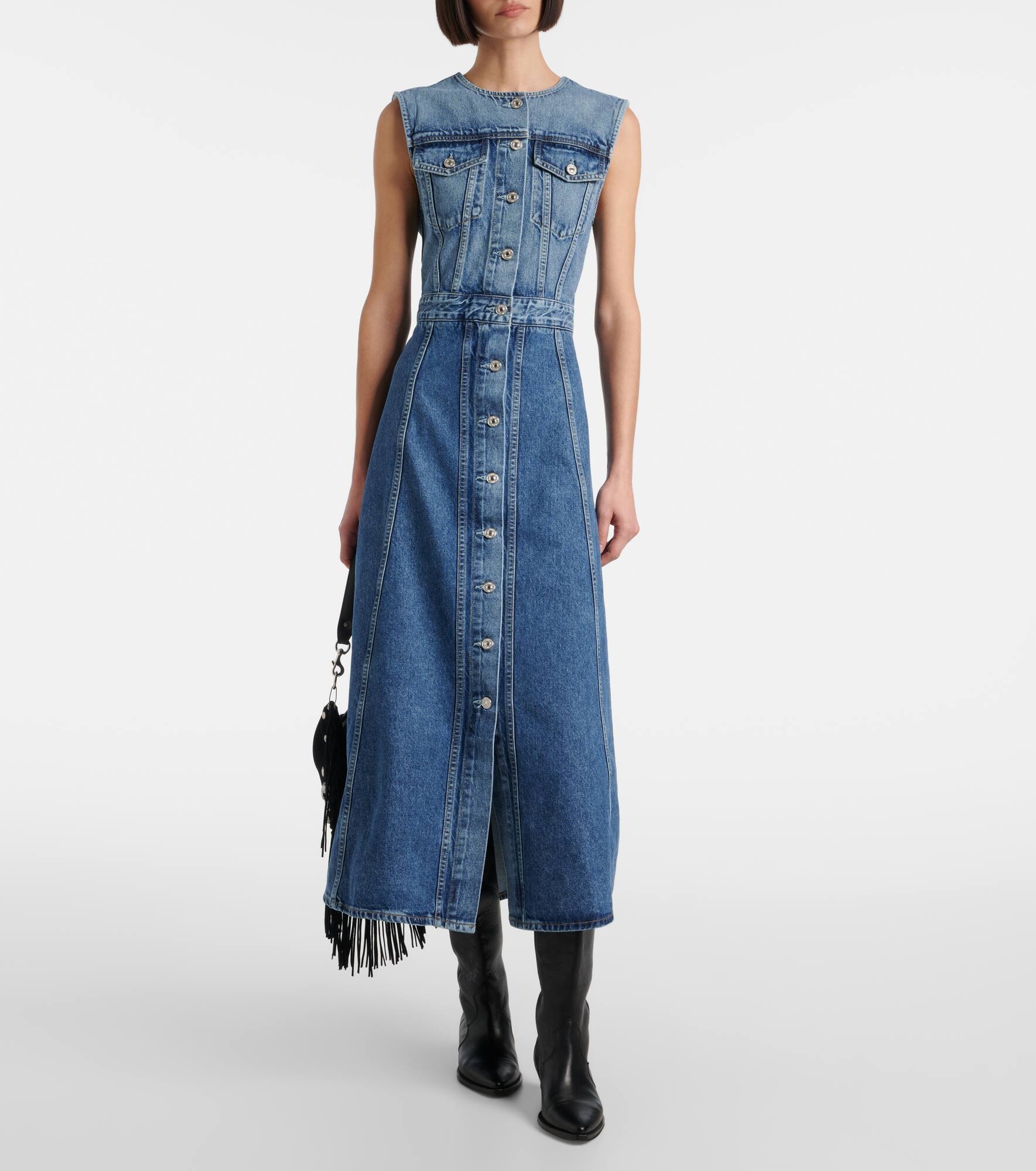 Idalene denim midi dress - 7