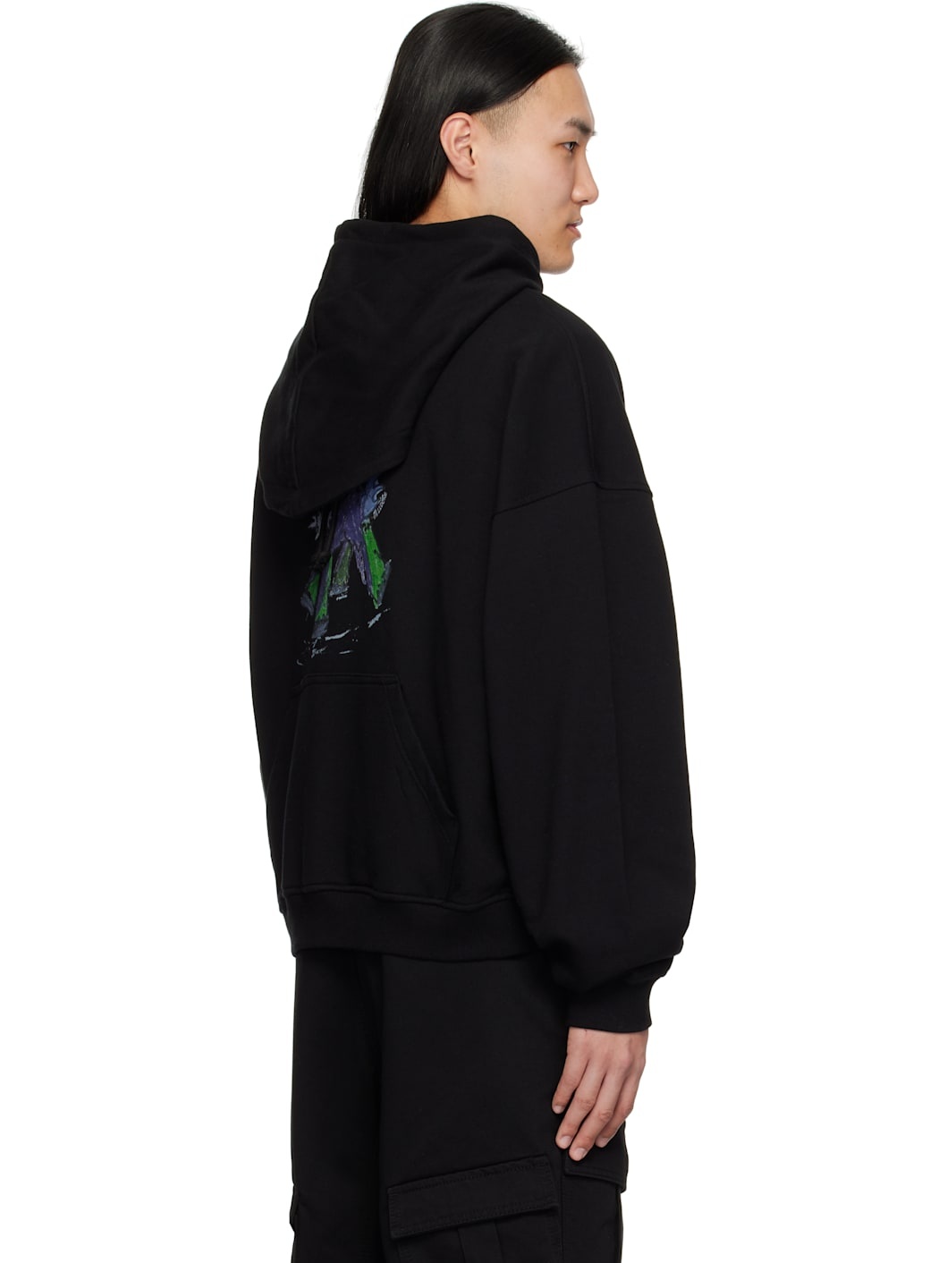 Black Twin All Around Zip-Up Hoodie - 3